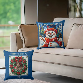 Almofada Travesseiro de Lançamento de Boneco de Neve Animad
