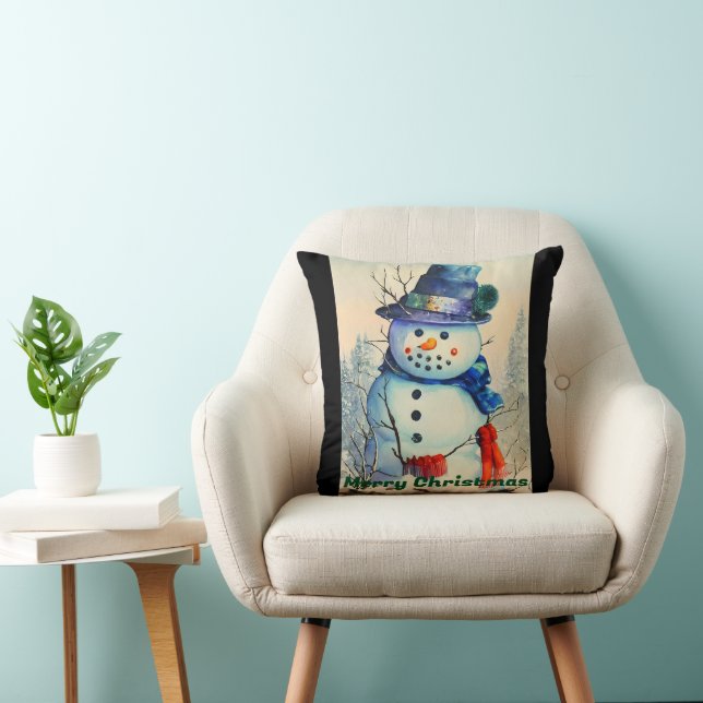 Almofada Travesseiro de lançamento de boneco de neve em aqu (Cadeira)
