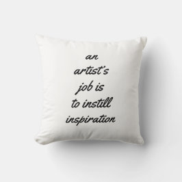 Almofada Travesseiro de lançamento de trabalho de um artist