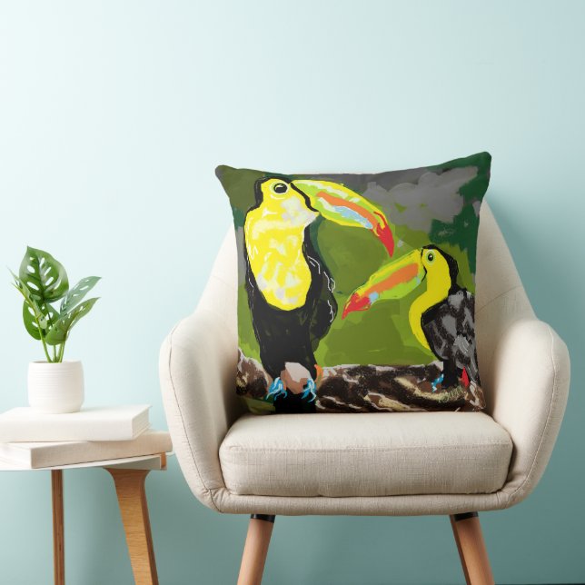 Almofada Travesseiro De Linha: Aves Do Paraíso (Cadeira)