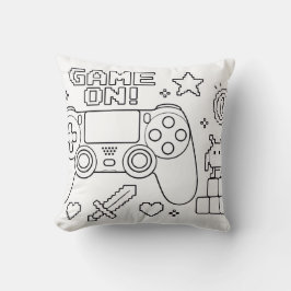 Almofada Travesseiro de Livro de Colorir para Gamer | Decor