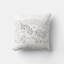 Travesseiro de Livro de Colorir Unicórnio | Decora