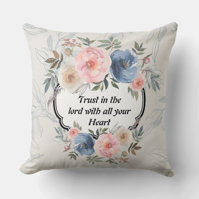 Almofada Travesseiro de luxo Vintage Floral (Frente)