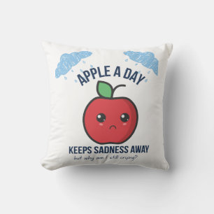Almofada Travesseiro de Maçã Gira Kawaii - Fruta Engraçada 