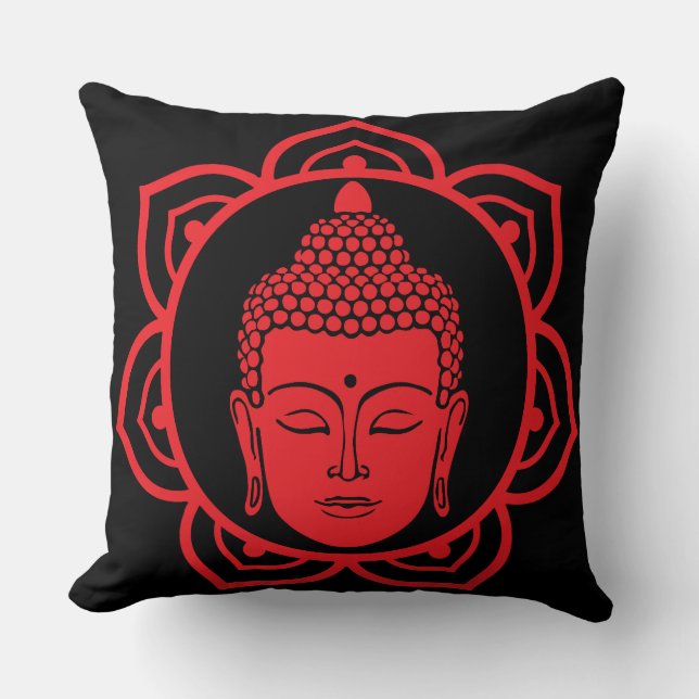 Almofada Travesseiro de Meditação de Cabeça de Buda (Frente)