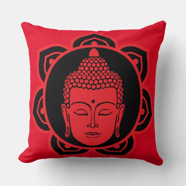 Almofada Travesseiro de Meditação de Cabeça de Buda (Frente)