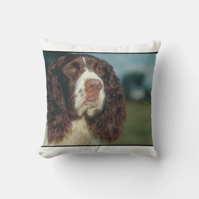 Almofada Travesseiro de MoJo do cão do Spaniel de Springer (Frente)