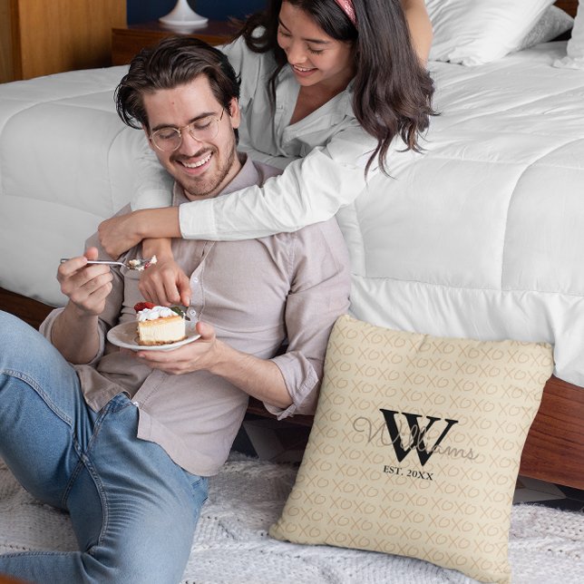 Almofada Travesseiro de Monograma XOXO (Criador carregado)