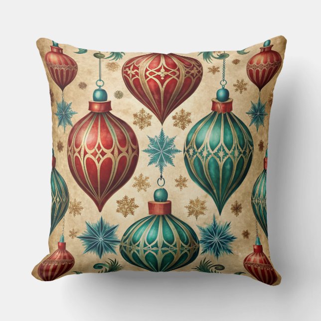 Almofada Travesseiro de natais vintages - Design de feriado (Frente)