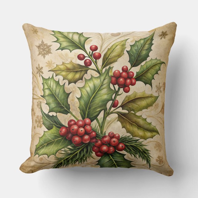 Almofada Travesseiro de natais vintages - Design de feriado (Frente)