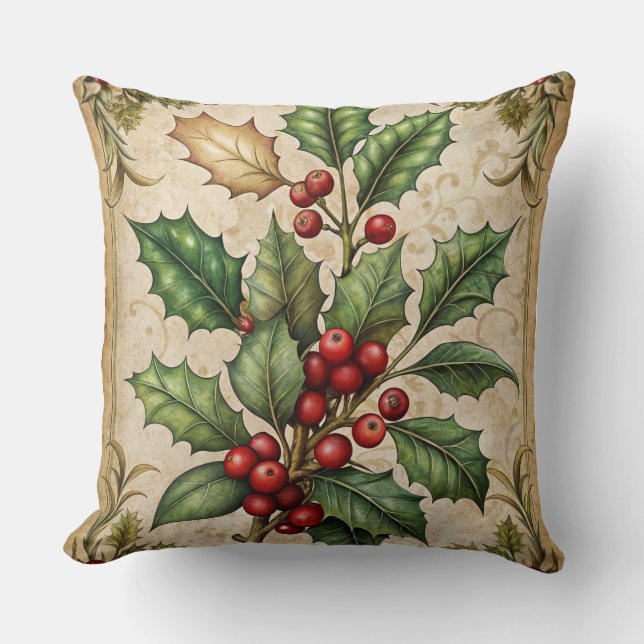 Almofada Travesseiro de natais vintages - Design de feriado (Frente)