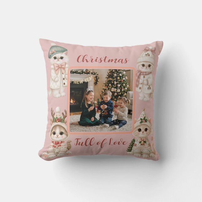 Almofada Travesseiro de Natal com Foto Personalizada (Frente)