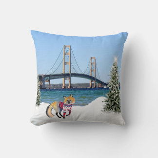 Almofada Travesseiro de Natal da Ponte Mackinac