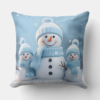Almofada Travesseiro de Natal de Boneco de Neve Fofo