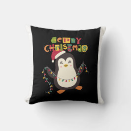 Almofada Travesseiro de Natal de Pinguim Bonito