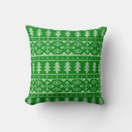 Almofada Travesseiro de Natal do Sweater Green Knit