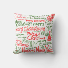 Travesseiro de Natal e Ano Novo Feliz