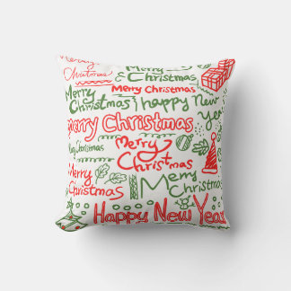 Almofada Travesseiro de Natal e Ano Novo Feliz
