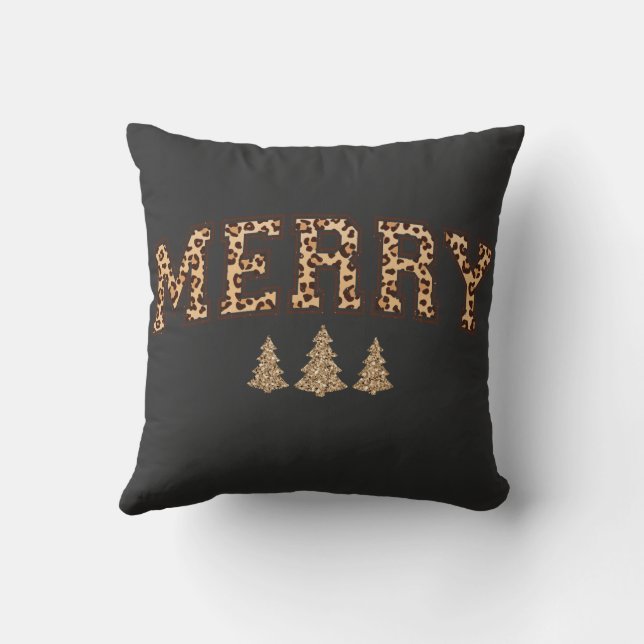 Almofada Travesseiro de Natal Estilizado com Guepardo (Verso)