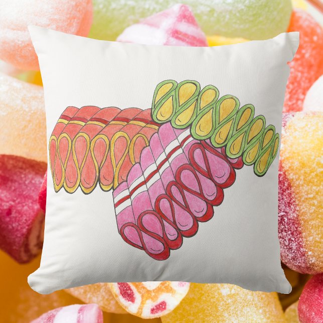 Almofada Travesseiro de Natal Fashiado e Velho da Fita Doci (Ribbon Candy Pillow)