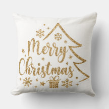 Travesseiro de Natal Floco de Neve Merry Christmas