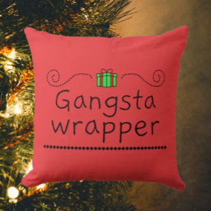 Almofada Travesseiro de Natal Gangsta Wrapper