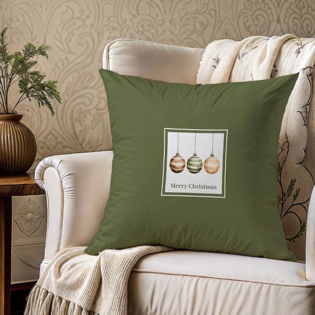 Almofada Travesseiro de Natal Neutro Terroso Presente para  (Earthy Neutral Christmas Pillow Gift for Parents)