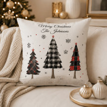 Travesseiro de Natal Personalizado com Xadrez para
