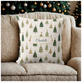 Almofada Travesseiro de Natal personalizado minimalista mod