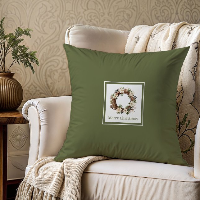 Almofada Travesseiro de Natal Terroso Neutro Presente para  (Neutral Earthy Christmas Pillow Gift for Her)