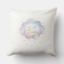 Travesseiro de Nome de Bebê Personalizado Lavanda 