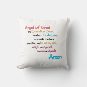 Almofada travesseiro de oração "Anjo de Deus": Presente Exc