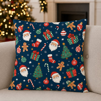 Almofada Travesseiro de Padrão Contínuo de Natal