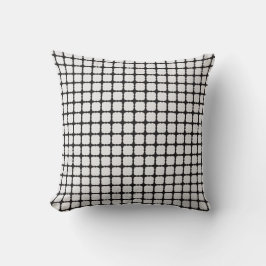 Almofada Travesseiro de padrão de Azulejo preto e branco