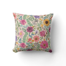 Travesseiro de Padrão Floral Elegante