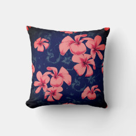 Almofada Travesseiro de Padrão Floral Ilustrado Cor-de-Rosa