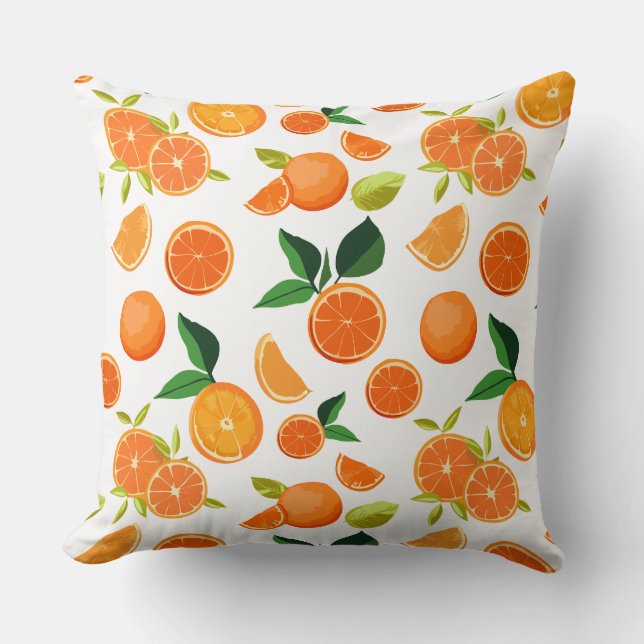 Almofada Travesseiro de padrão laranja (Frente)