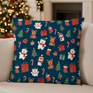 Almofada Travesseiro de Padrão Perfeito de Natal
