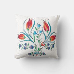 Almofada Travesseiro de padrões de tulipa turca