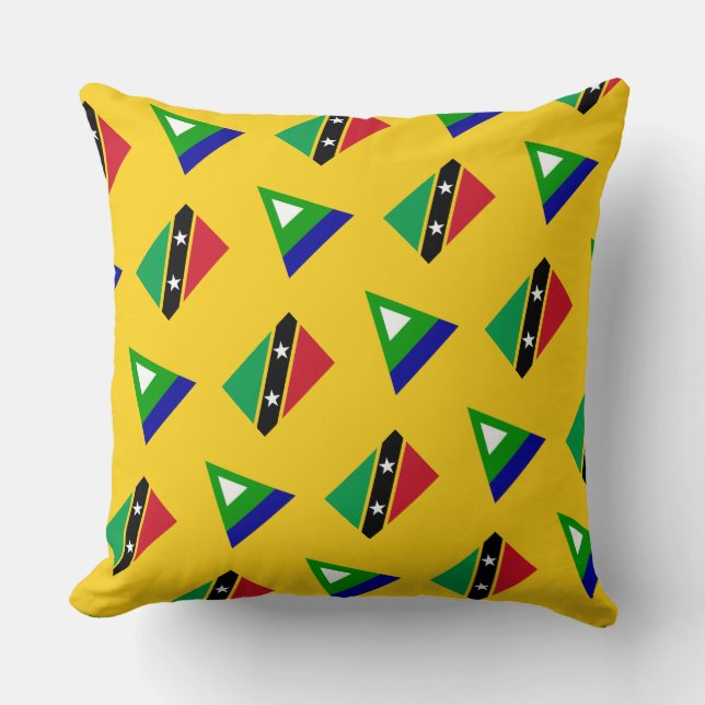 Almofada Travesseiro de Paul McGehee "Nevis Flag" (Frente)