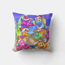 Almofada Travesseiro de peixe de desenho animado de Natal F