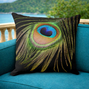 Almofada Travesseiro de pena de peacock