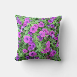 Almofada Travesseiro de Petunias Roxo - Roxo
