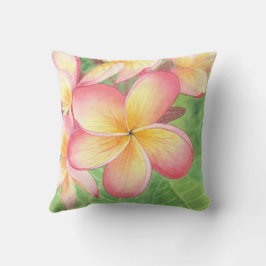 Almofada Travesseiro de pintura da Plumeria