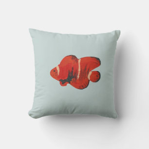Almofada Travesseiro de pintura de animais para peixes-palh