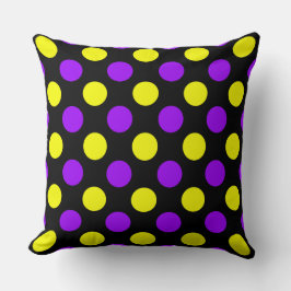 Almofada Travesseiro de Ponto Grande - Roxo Amarelo Persona