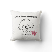 Travesseiro de Poodle Toy fofo