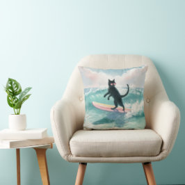 Almofada Travesseiro de praia de Surfe de Gato Negro Whimss