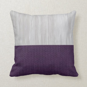 Almofada Travesseiro de prata e roxo de serapilheira