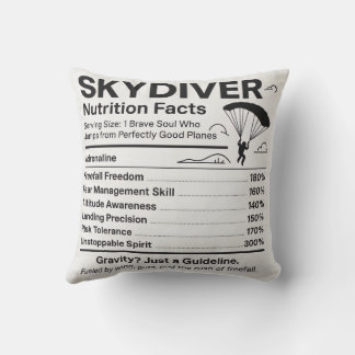 Almofada Travesseiro de Presente Fatos de Nutrição do Paraq
